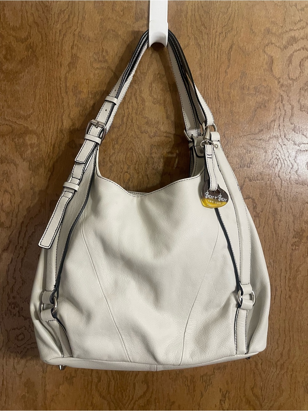 Barr + Barr New York ivory leather shoulder bag